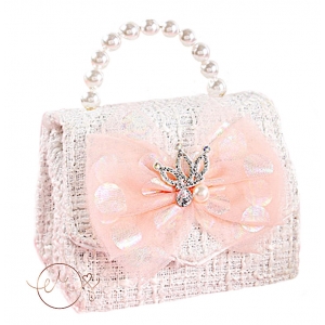Roze schouder-handtas met strik Roze schouder-handtas met strik